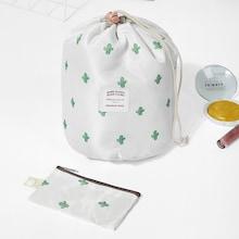 Shein Cactus Print Drawstring Storage Bag With Pouch