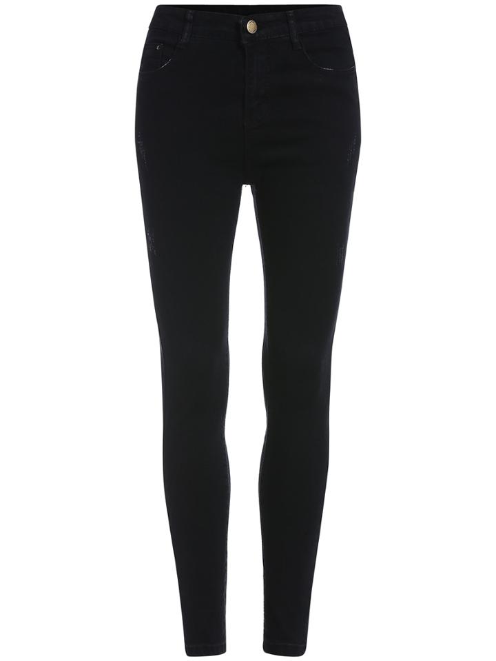 Shein Black Casual Skinny Denim Pant