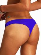 Shein Solid Low-rise Thong Bikini Bottoms