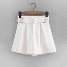 Shein Pleated Shorts With Belt