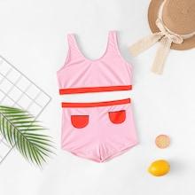 Shein Toddler Girls Contrast Trim Bikini Set