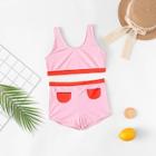 Shein Toddler Girls Contrast Trim Bikini Set