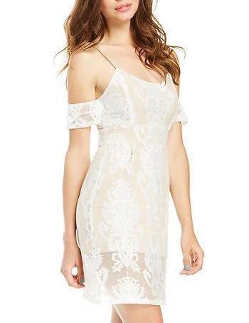 Shein White Off The Shoulder Lace Dress