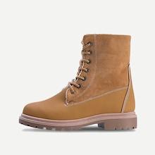 Shein Men Faux Fur Lined Lace Up Boots