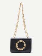 Shein Ring Front Pu Chain Bag
