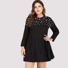 Shein Plus Pearls Beaded Dress