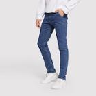 Shein Men Letter Embroidery Skinny Jeans
