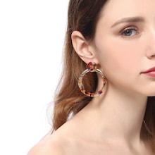 Shein Round Detail Hoop Earrings