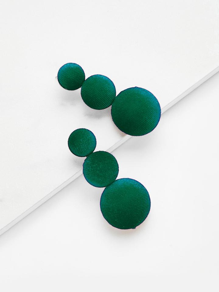 Shein Button Design Drop Earrings