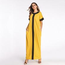 Shein Contrast Binding Hidden Pocket Longline Dress