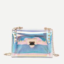Shein Studded Decor Clear Chain Bag