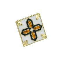 Shein Gold Multicolored Geometric Brooches
