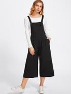 Shein Buttoned Strap Elastic Waist Culotte Jumpsuit