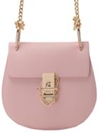 Shein Pink Metallic Embellished Pu Chain Bag