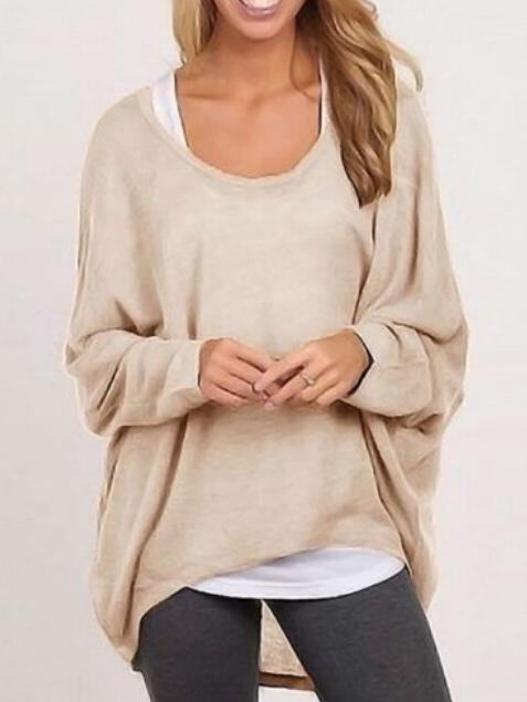 Shein High Low Loose Apricot T-shirt