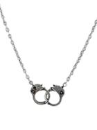 Shein Retro Silver Handcuffs Chain Necklace