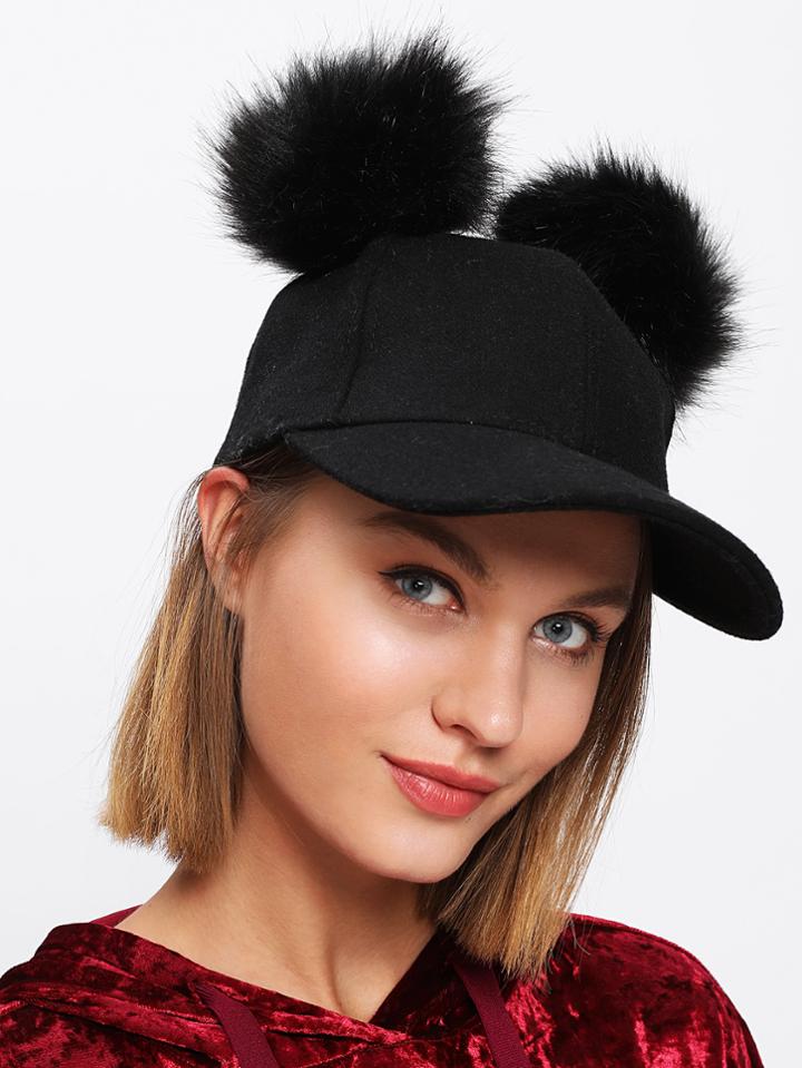 Shein Pom Pom Ear Baseball Hat