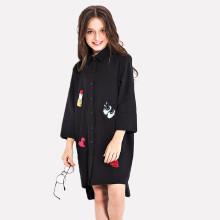 Shein Girls Contrast Sequin Cartoon Pattern Dress