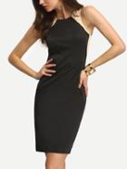 Shein Black Sleeveless Sheath Work Dress