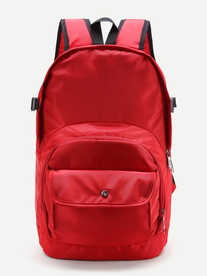 Shein Pocket Front Double Handle Backpack