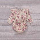 Shein Toddler Girl Frill Trim Calico Print Jumpsuit