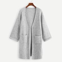 Shein Open Front Pocket Cardigan