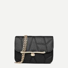 Shein Pebble Detail Flap Chain Bag