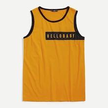 Shein Men Letter Front Tank Top