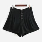 Shein Button Front High Waist Shorts