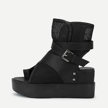 Shein Toe Post Flatform Wedges