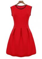 Rosewe Sparkly Tank Style Red Sleeveless Mini Dress