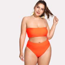 Shein Plus Bandeau Bikini Set