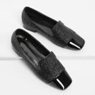 Shein Square Toe Glitter Loafers