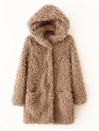 Shein Faux Fur Hooded Coat