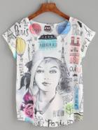 Shein Multicolor Graphic Print T-shirt