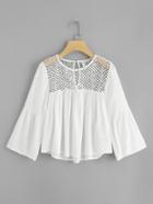 Shein Cut Out Panel Pleated Detail Top