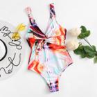 Shein Watercolor Twist Swimsuit