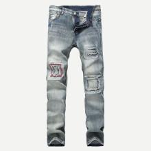 Shein Men Ripped Solid Jeans