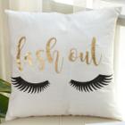 Shein Eyelash Print Decorative Pillowcase Cover