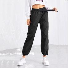 Shein Pocket Side Drawstring Waist Pants