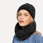 Shein Chenille Solid Hat & Infinity Scarf 2pcs