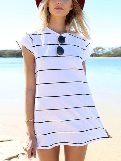Shein Striped Mini T-shirt Dress