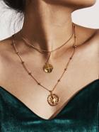 Shein Layered Necklace With Mixed Charm