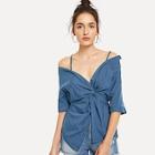 Shein Twist Button Cami Blouse