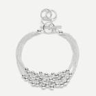 Shein Metal Beaded Design Layered Chain Bracelet