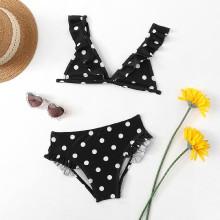Shein Girls Dot Print Bikini Set