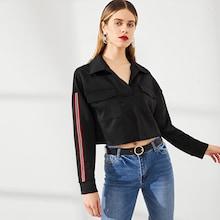 Shein Pocket Front Collar Coat