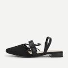 Shein Bow Tie Point Toe Mules