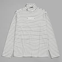 Shein Men Mock-neck Striped Tee