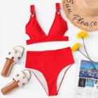Shein Cut-out Button Bikini Set